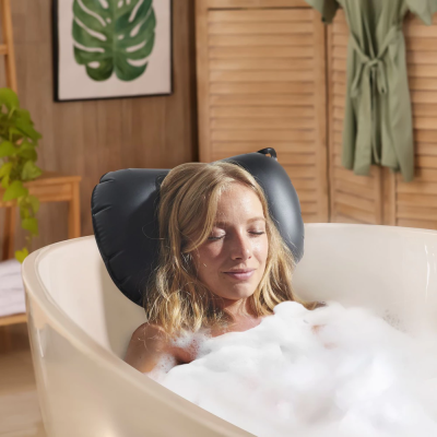 EURI | Almohada de Baño | Almohada para Bañera Hinchable con Ventosas | Almohada Bañera con Ventosas| Antideslizante
