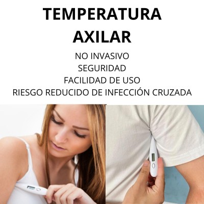 Termómetro Digital con punta flexible para Bebés, Niños y Adultos. Sin Mercurio.