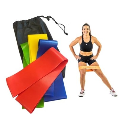 Set de 4 Bandas Elásticas Fitness y Fisioterapia