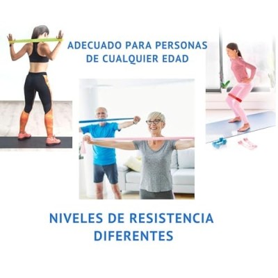 Set de 4 Bandas Elásticas Fitness y Fisioterapia
