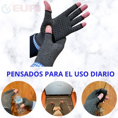 Guantes de compresión sin dedos para manos, artritis y artrosis. Talla M
