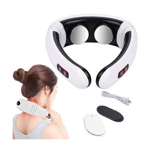 Masajeador Cervical Eléctrico. Masajeador Electro estimulador de Cuello, Hombros y Espalda